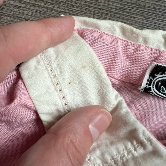 Vintage 70s Pink Collared Button Up Puff Sleeve Blouse The Villager Size 14 - Picture 5 of 6